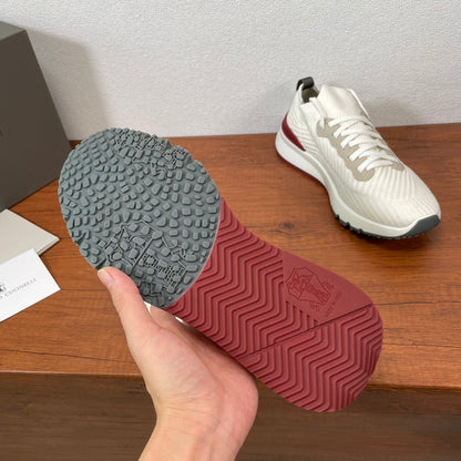 Brunello Cucinelli Cotton Knit Casual Sneakers
