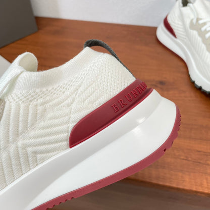 Brunello Cucinelli Cotton Knit Casual Sneakers