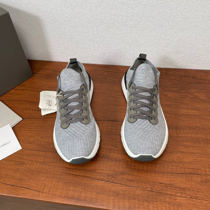 Brunello Cucinelli Cotton Knit Casual Sneakers