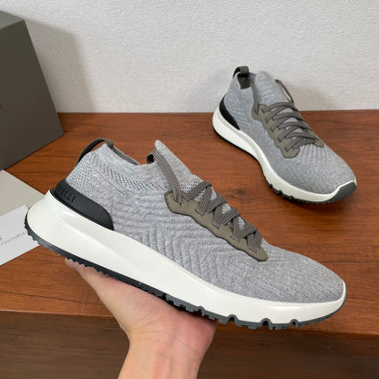 Brunello Cucinelli Cotton Knit Casual Sneakers