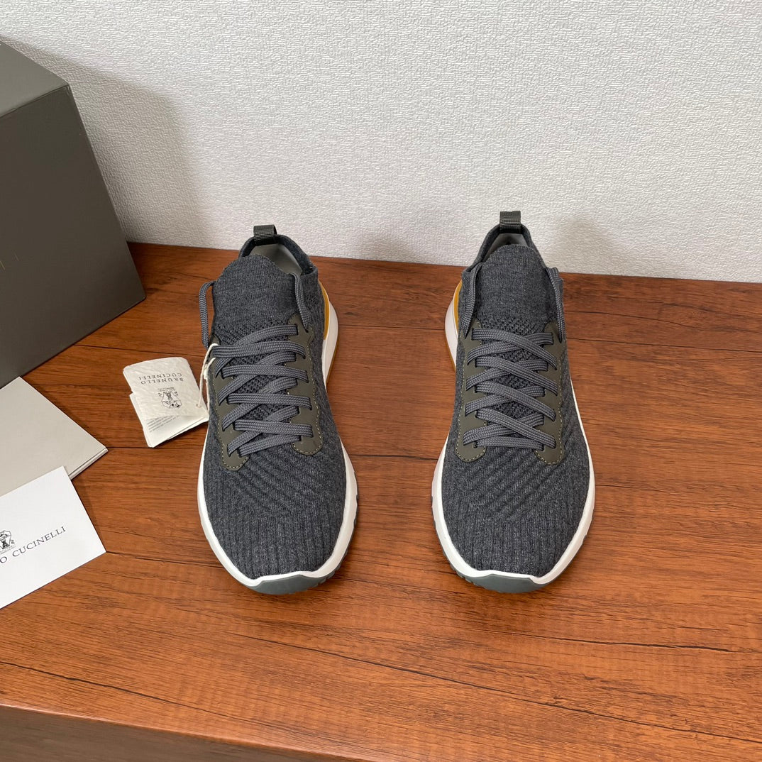 Brunello Cucinelli Cotton Knit Casual Sneakers