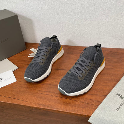Brunello Cucinelli Cotton Knit Casual Sneakers