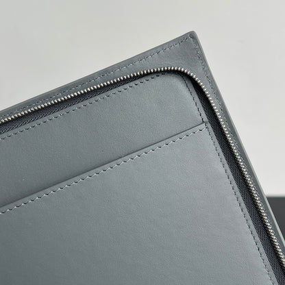 Bottega Veneta Intrecciato Half-Zip Clutch Bag