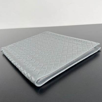 Bottega Veneta Intrecciato Half-Zip Clutch Bag