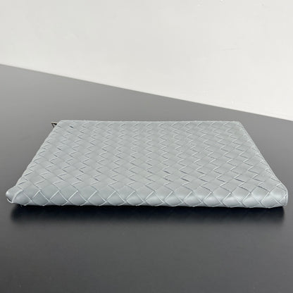 Bottega Veneta Intrecciato Half-Zip Clutch Bag