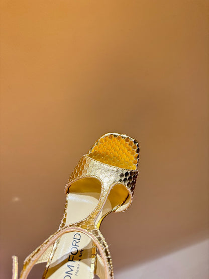 TOM FORD Padlock Heeled Sandals – 24SS Collection