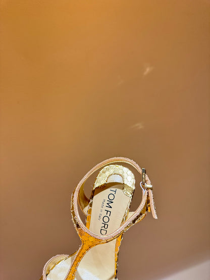 TOM FORD Padlock Heeled Sandals – 24SS Collection