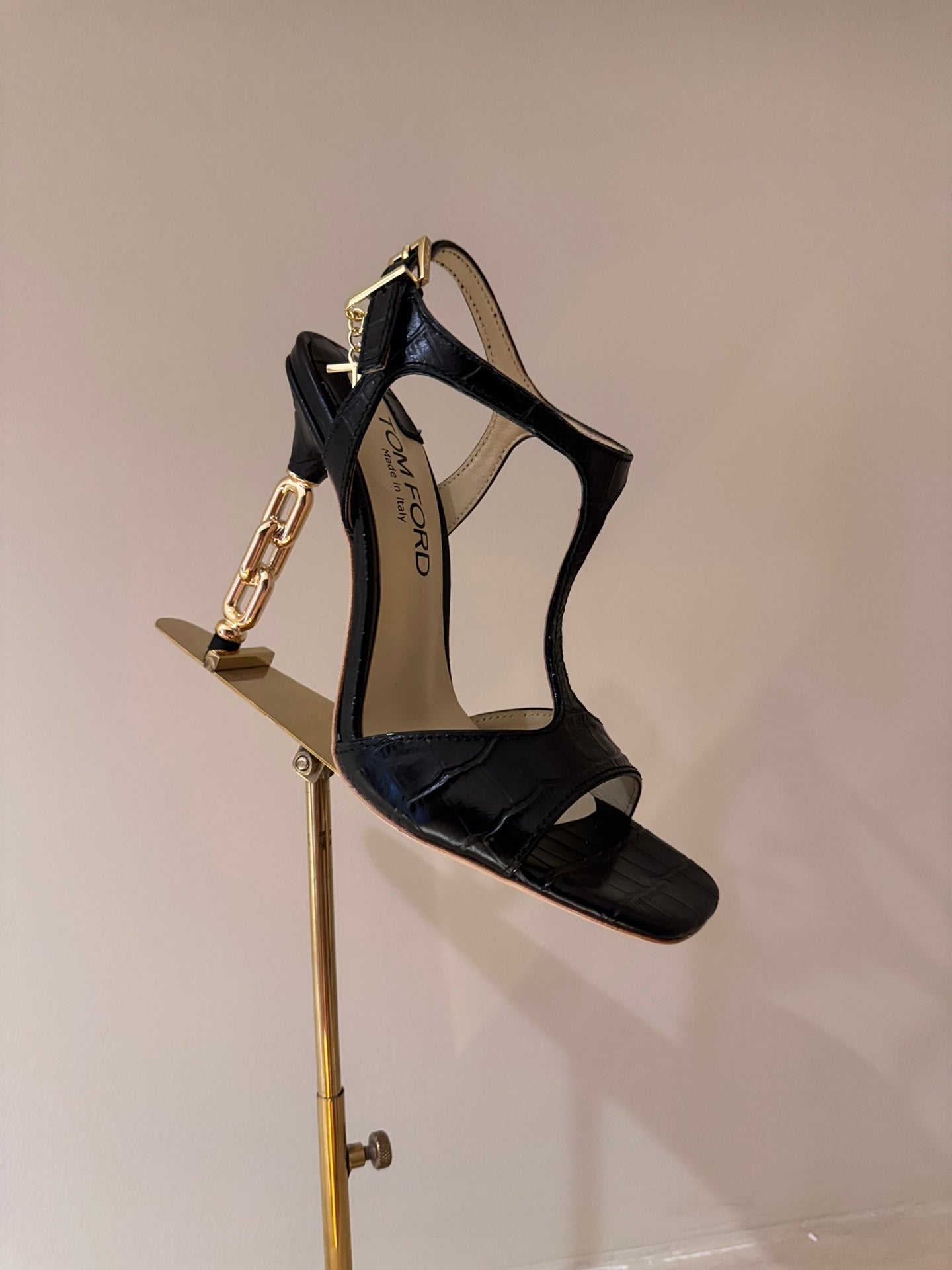 TOM FORD Padlock Heeled Sandals – 24SS Collection