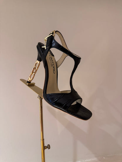 TOM FORD Padlock Heeled Sandals – 24SS Collection
