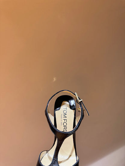 TOM FORD Padlock Heeled Sandals – 24SS Collection