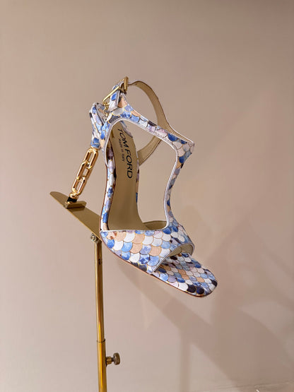 TOM FORD Padlock Heeled Sandals – 24SS Collection