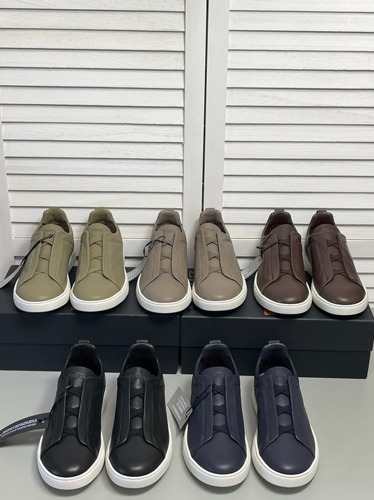 Zegna SECONDSKIN Triple Stitch Low-Top Sneakers