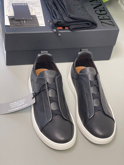 Zegna SECONDSKIN Triple Stitch Low-Top Sneakers