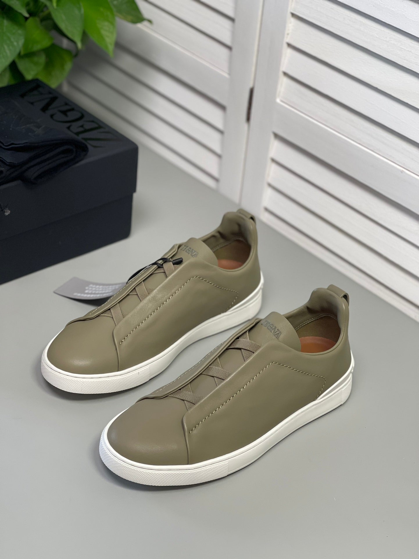 Zegna SECONDSKIN Triple Stitch Low-Top Sneakers