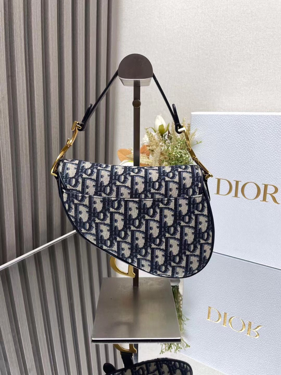 Dior Saddle Bag – Blue Canvas Mini