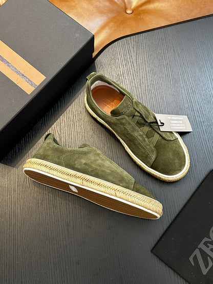 Zegna Triple Stitch Low-Top Sneakers