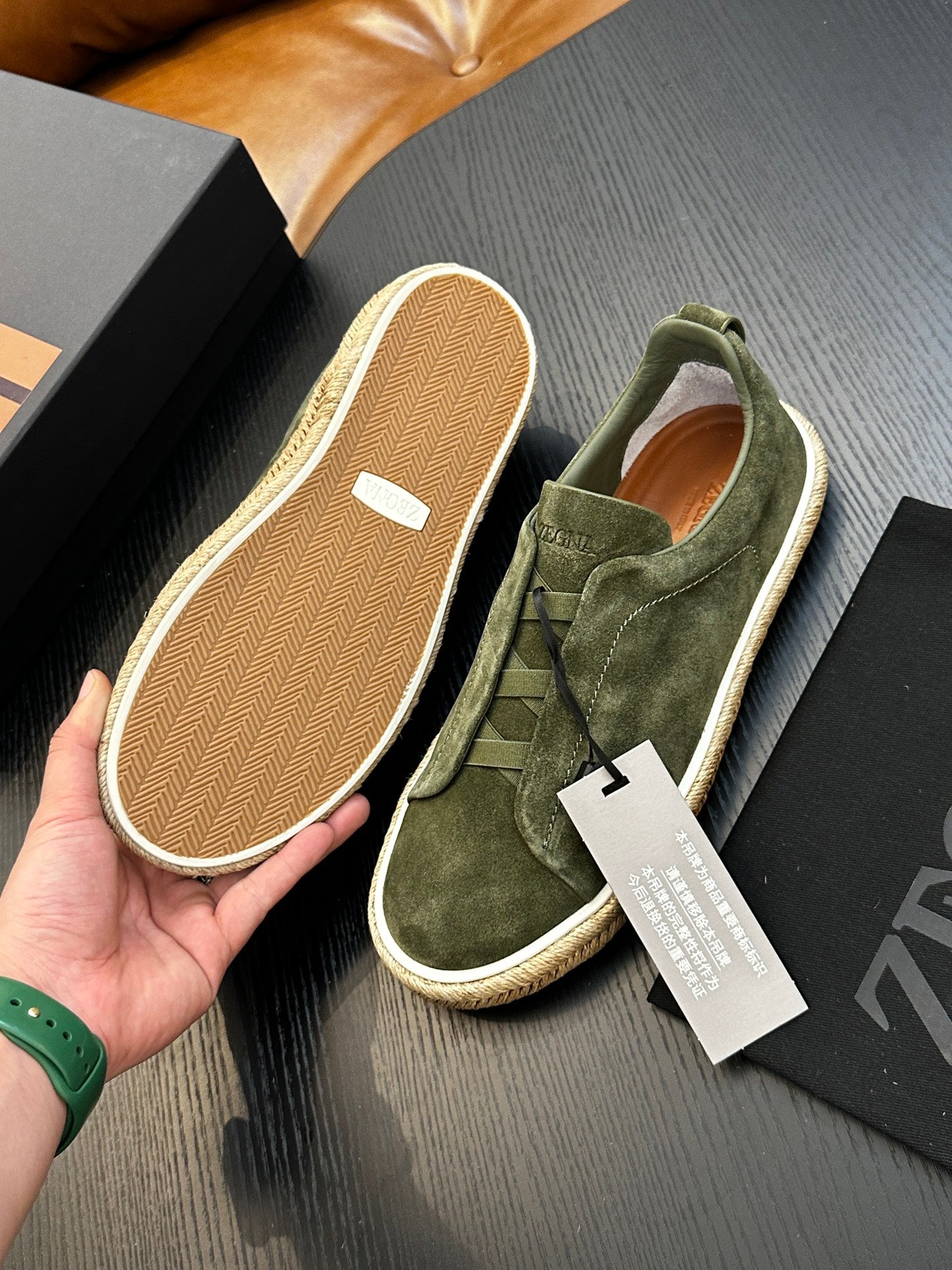 Zegna Triple Stitch Low-Top Sneakers