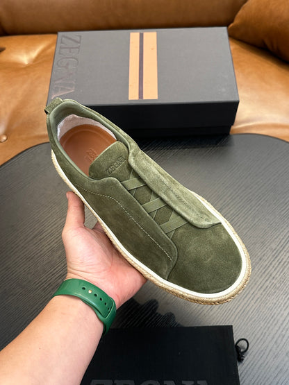 Zegna Triple Stitch Low-Top Sneakers