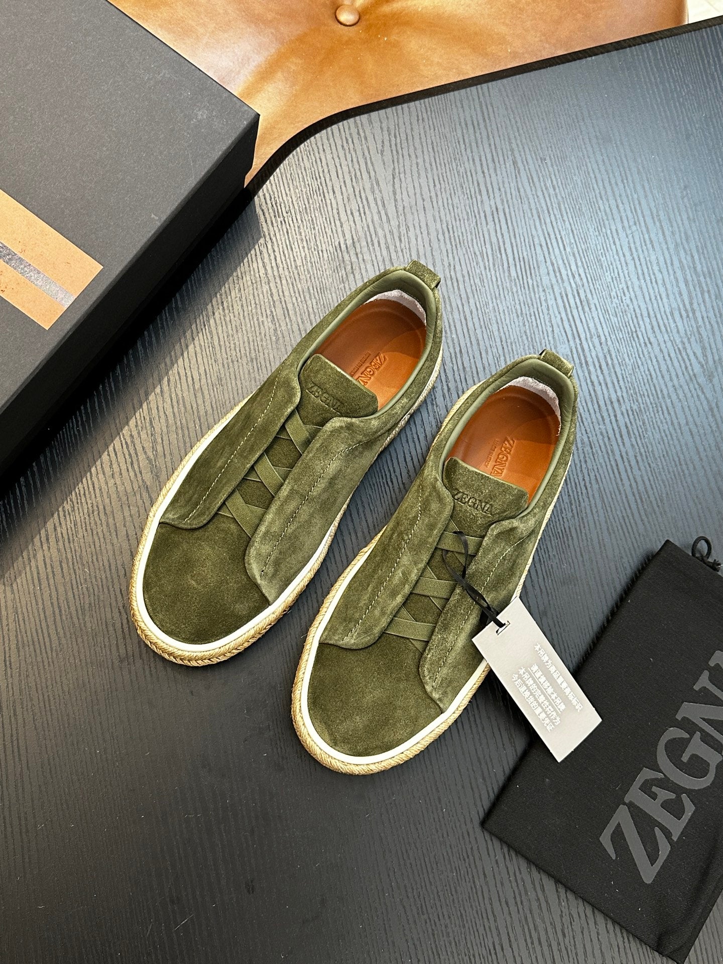 Zegna Triple Stitch Low-Top Sneakers