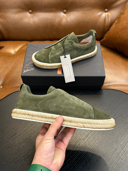 Zegna Triple Stitch Low-Top Sneakers