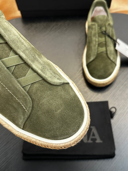 Zegna Triple Stitch Low-Top Sneakers