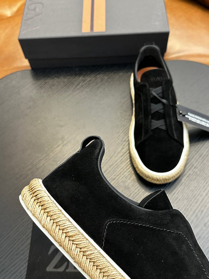 Zegna Triple Stitch Low-Top Sneakers