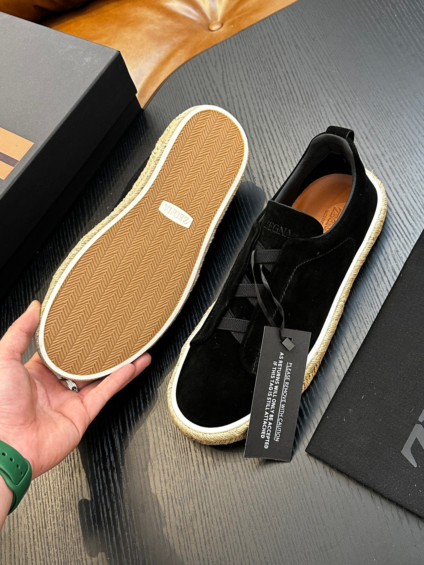 Zegna Triple Stitch Low-Top Sneakers