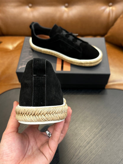 Zegna Triple Stitch Low-Top Sneakers