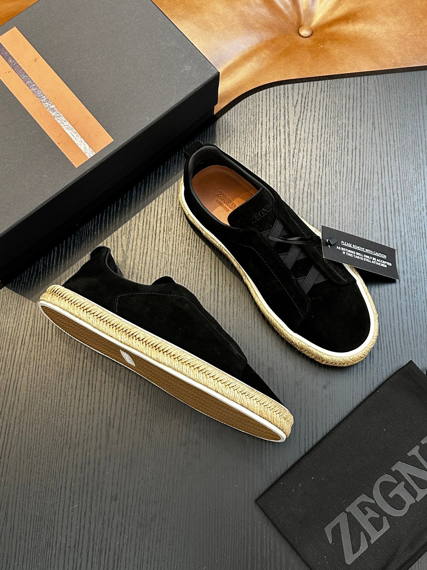 Zegna Triple Stitch Low-Top Sneakers