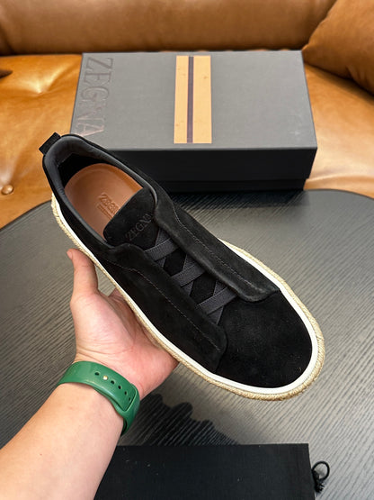 Zegna Triple Stitch Low-Top Sneakers