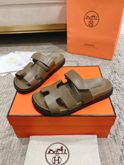 Hermès Chypre Leather Slides – 2023SS