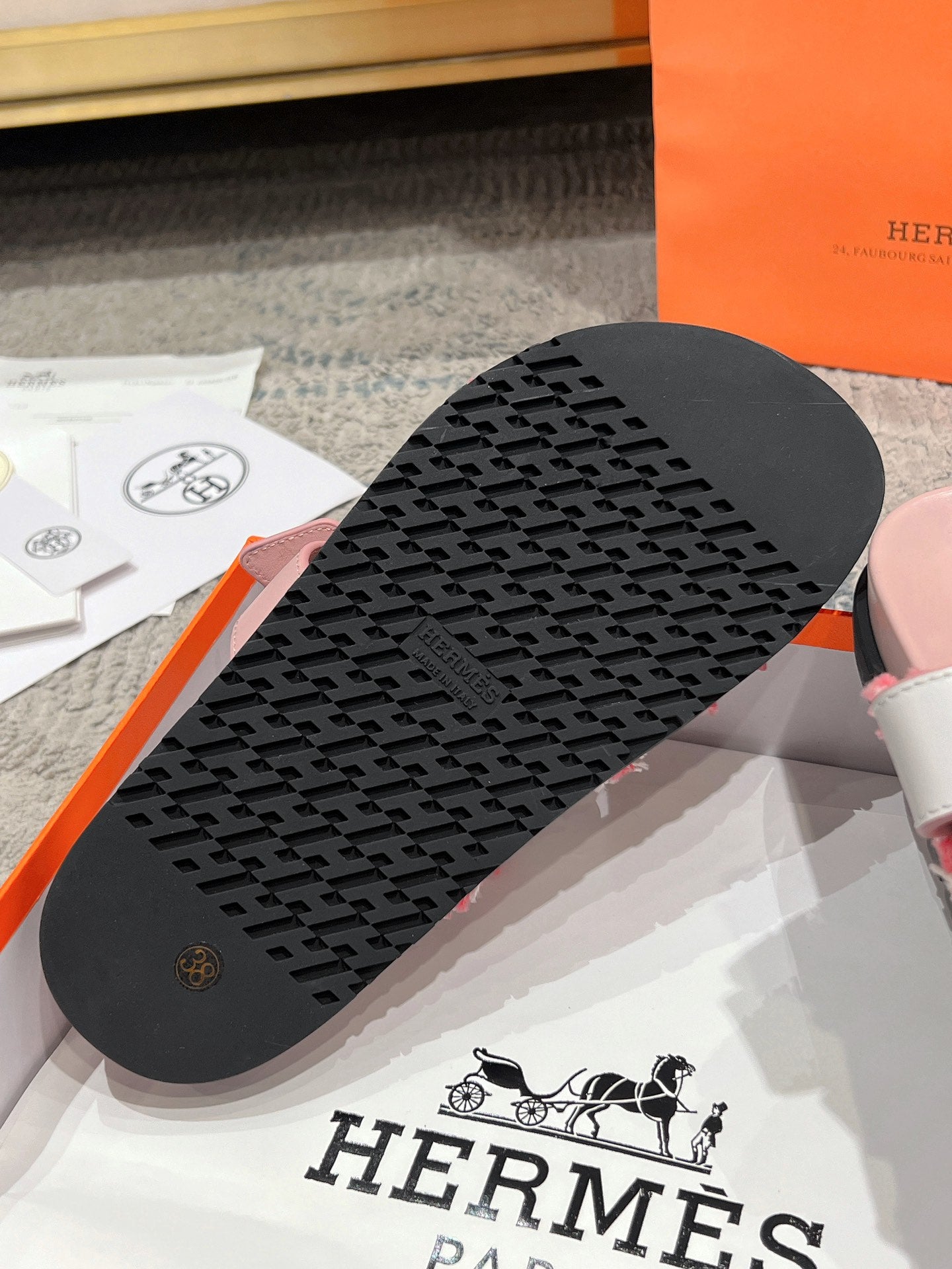Hermès Chypre Leather Slides – 2023SS