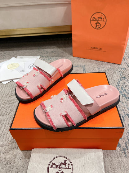 Hermès Chypre Leather Slides – 2023SS