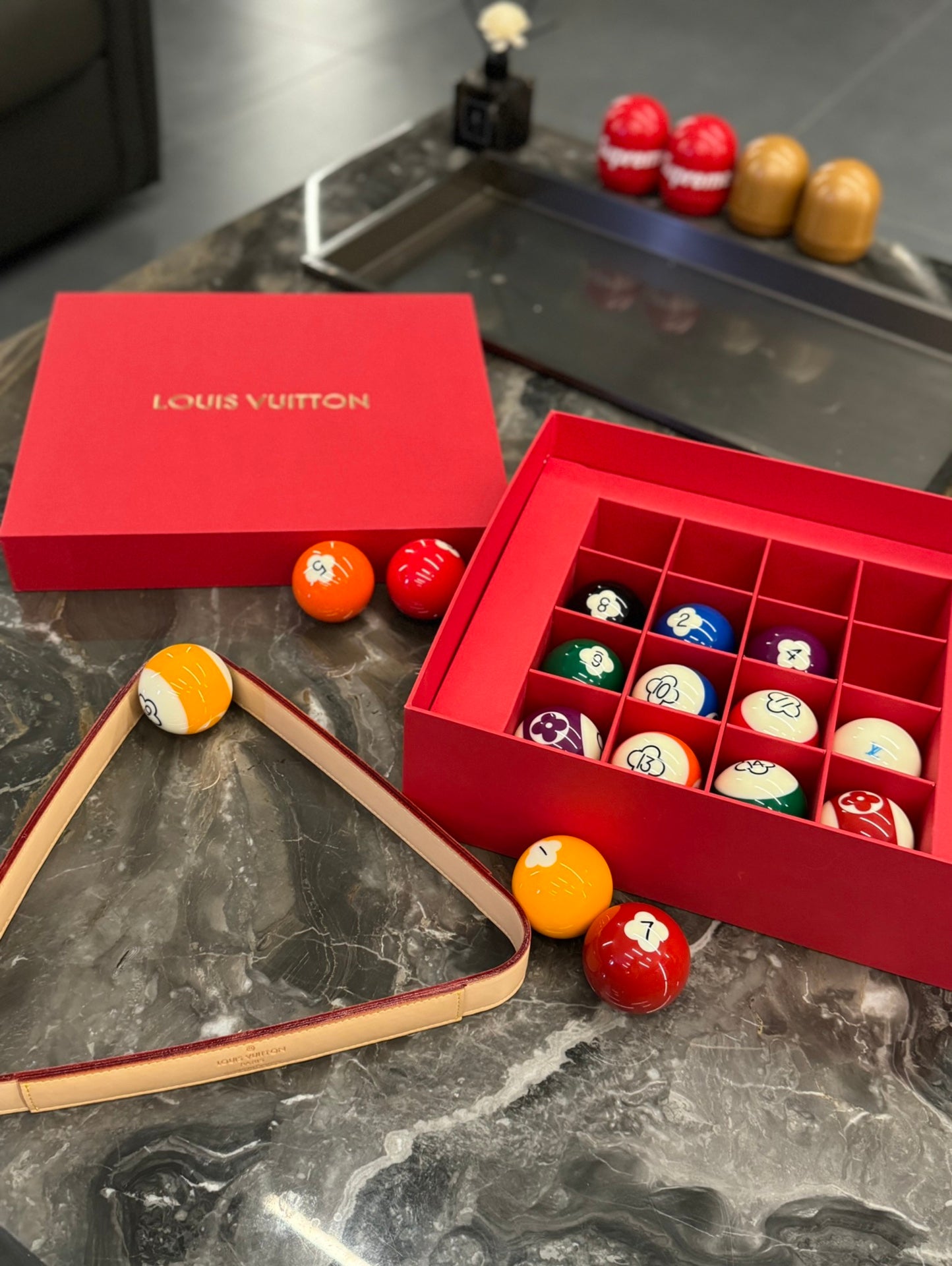 Louis Vuitton Floral Billiard Set