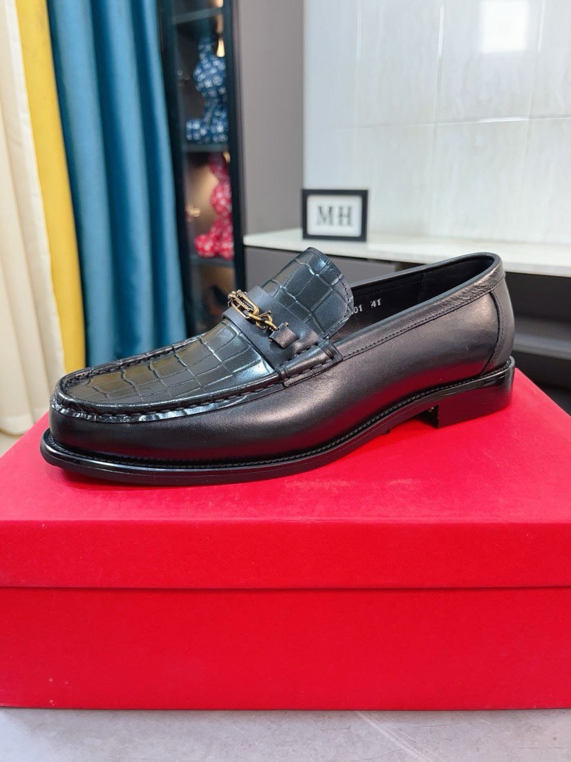 Ferragamo Men's Slip-On Business Leather Shoes