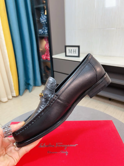 Ferragamo Men's Slip-On Business Leather Shoes