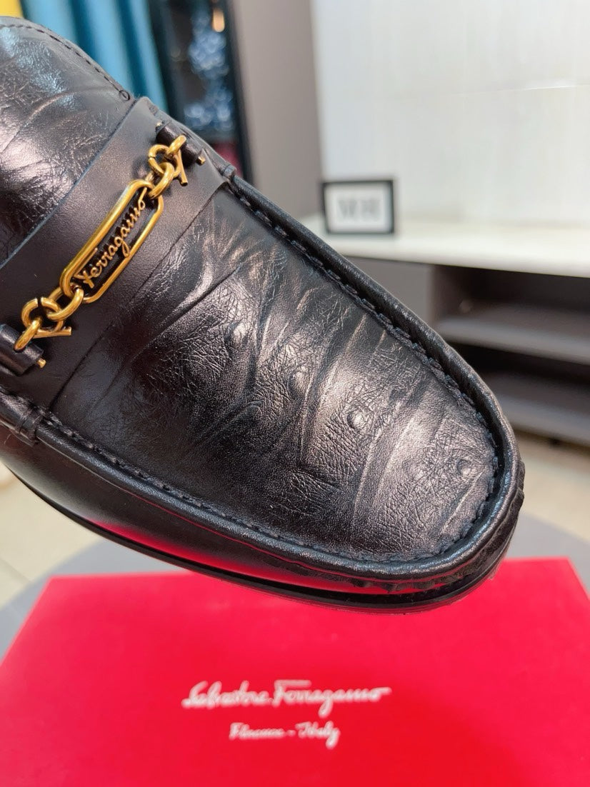 Ferragamo Men's Slip-On Business Leather Shoes