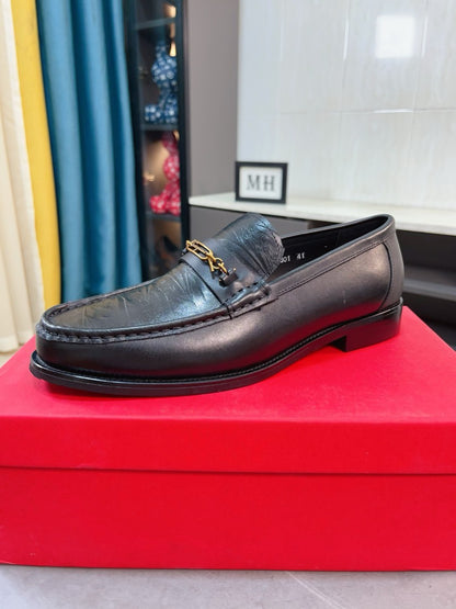 Ferragamo Men's Slip-On Business Leather Shoes