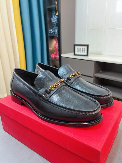 Ferragamo Men's Slip-On Business Leather Shoes