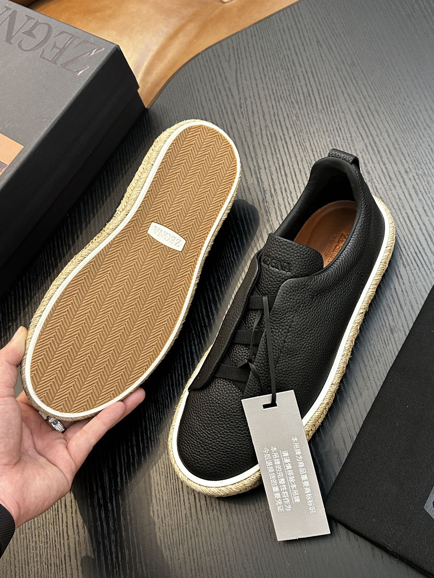 Ermenegildo Zegna Triple Stitch Low-Top Sneakers