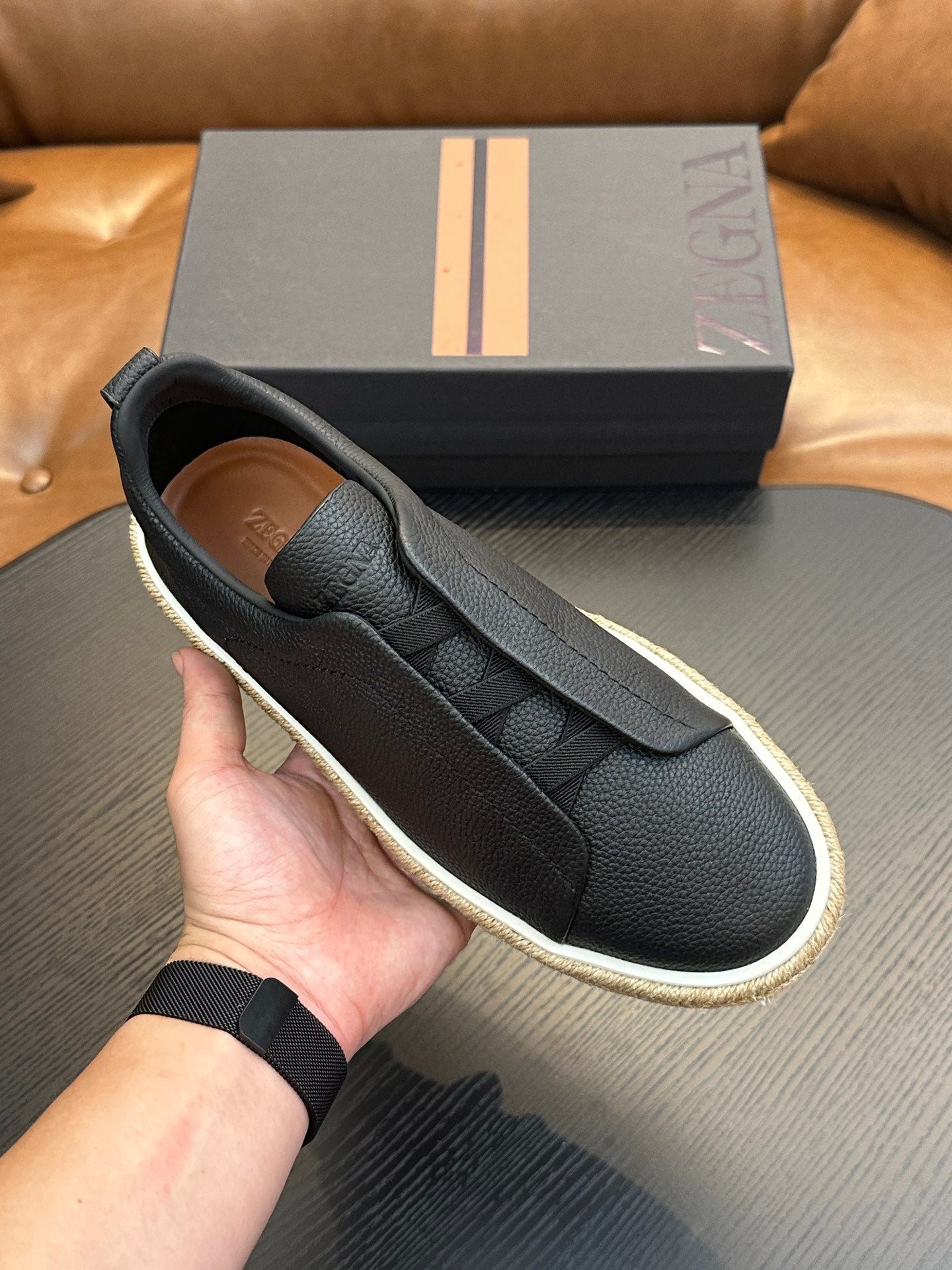 Ermenegildo Zegna Triple Stitch Low-Top Sneakers