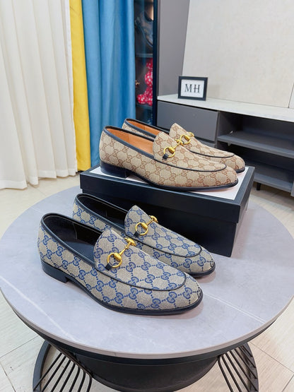 Gucci Calfskin Slip-On Loafers