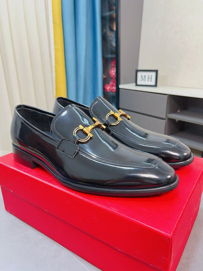 Ferragamo Men's Suede Business Loafers