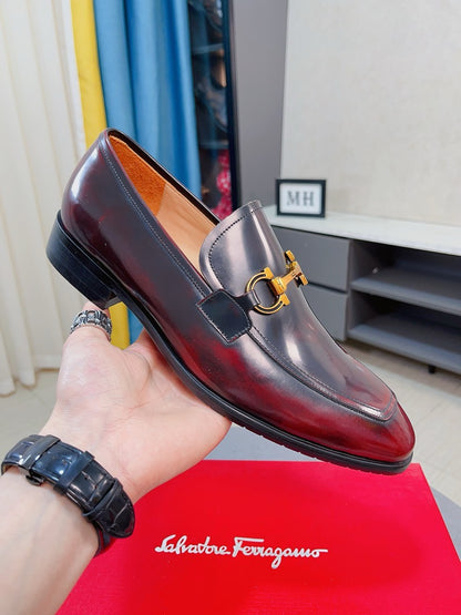 Ferragamo Men's Suede Business Loafers