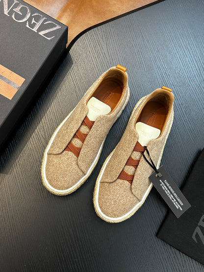 Zegna Triple Stitch Low-Top Sneakers