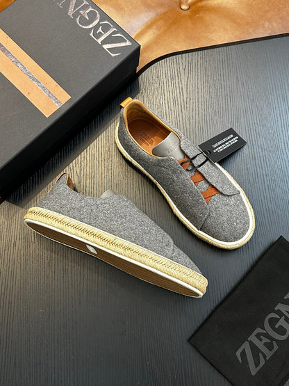 Zegna Triple Stitch Low-Top Sneakers