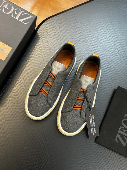 Zegna Triple Stitch Low-Top Sneakers