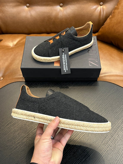 Zegna Triple Stitch Low-Top Sneakers