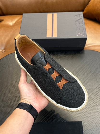 Zegna Triple Stitch Low-Top Sneakers