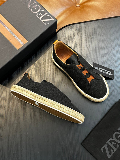 Zegna Triple Stitch Low-Top Sneakers